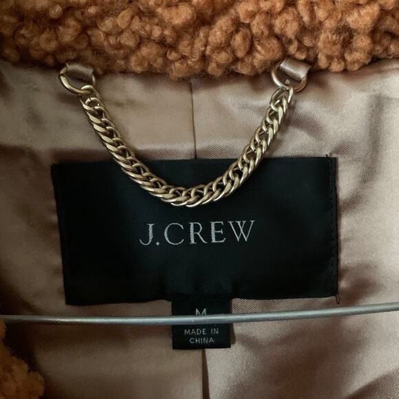 J Crew Teddy Sherpa Coat, size M - Picture 4 of 8